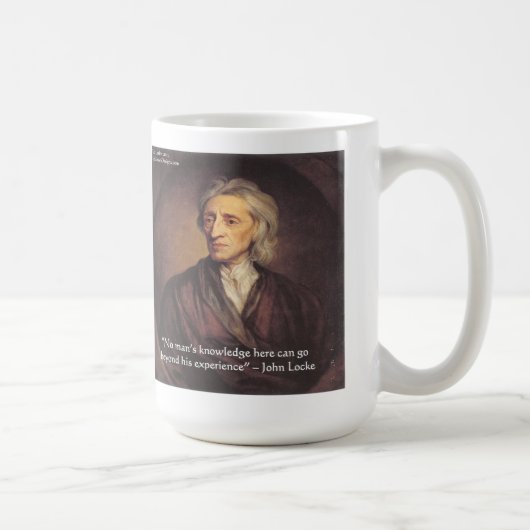 Mug John Locke Citation sur les connaissances et l'exp (Droite)