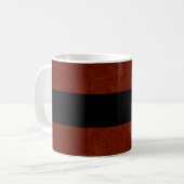 Mug JOHN nommé fait sur commande grunge rouge et noir (Devant gauche)