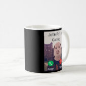 Mug John Pork Appelle Réponse Téléphone (Devant droit)