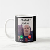 Mug John Pork Appelle Réponse Téléphone (Gauche)