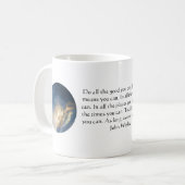 Mug John Wesley Citation Vivante Avec Ciel Bleu Nuages (Devant gauche)