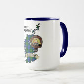 Mug Johnstone Clan Badge & Tartan Carte de l'Écosse (Devant droit)
