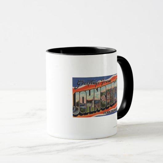 Mug Johnstown, Pennsylvanie - Scènes de grandes lettre (Devant droit)
