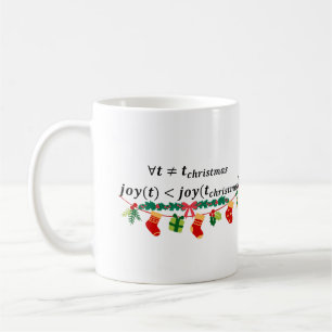 Mug Joie à Noël est toujours plus grande, maths Noël