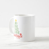 Mug Joie, Amour, Paix, Croire, Café Arbre de Noël M (Devant gauche)