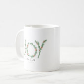 Mug Joie au monde de Noël Green Wreath & Berries (Devant gauche)