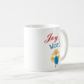 Mug Joie au monde. Noël Empreinte Ange Art (Devant droit)
