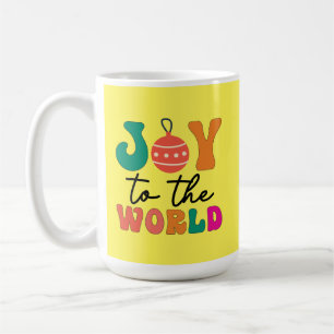 Mug Joie au monde Typographie de Noël colorée