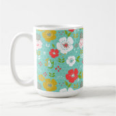 Mug Joie Avec Des Fleurs De Noël Colorées (Gauche)