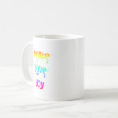 Mug Joie d'amour de paix (Devant gauche)
