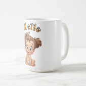 Mug joie de bébé heureuse, et bonheur. (Devant droit)