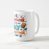 Mug Joie de l'étude -no7 Autocollant en vinyle sur mes (Devant droit)