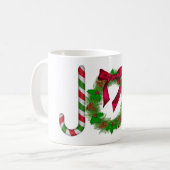 Mug JOIE de Noël couronne et rennes (Devant gauche)