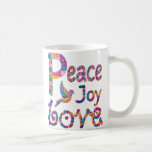 Mug Joie de paix colorée Joie Noël & Hanoukka<br><div class="desc">Ce design coloré et vif peint à la main est une façon parfaite de rehausser votre cadeau de vacances de saison!</div>