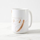 Mug Joie | Élégante écriture de cuivre Mr & Mrs Holida (Devant droit)