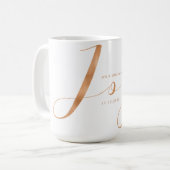 Mug Joie | Élégante écriture de cuivre Mr & Mrs Holida (Devant gauche)
