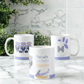 Mug Joie florissante : Monogramme floral personnalisé