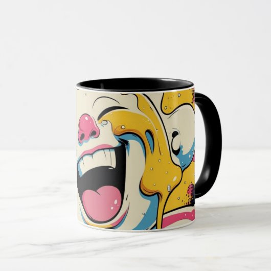 Mug Joie Fondue – Explosion de Pop Art de Glace (Devant droit)