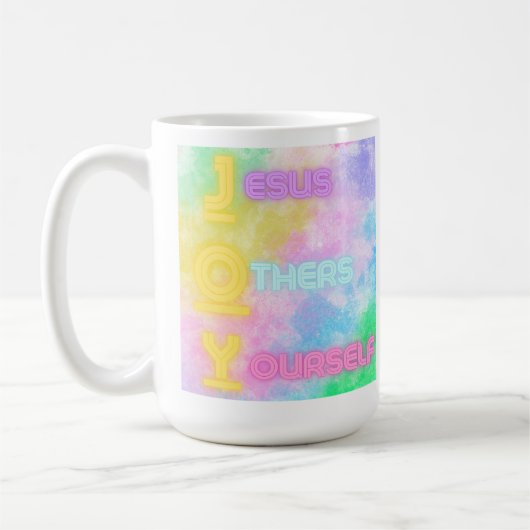 Mug Joie, Jésus, Les Autres, Toi-même (Gauche)
