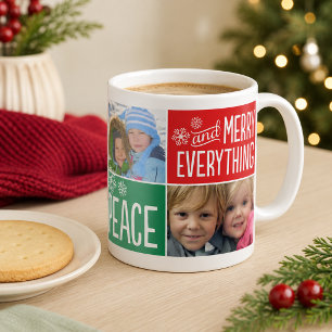 Mug Joie Paix Joie Tout Collage de Photos
