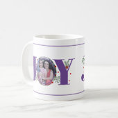 Mug Joie pourpre avec baies photo de Noël (Devant gauche)
