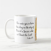Mug Joie religieuse au monde Écriture Noël (Gauche)