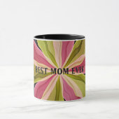 Mug Joie, Rose Vert Anthracite Fleur Fractal Meilleure (Centre)