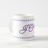 Mug Joie texte et flocons de neige étoiles (Devant gauche)