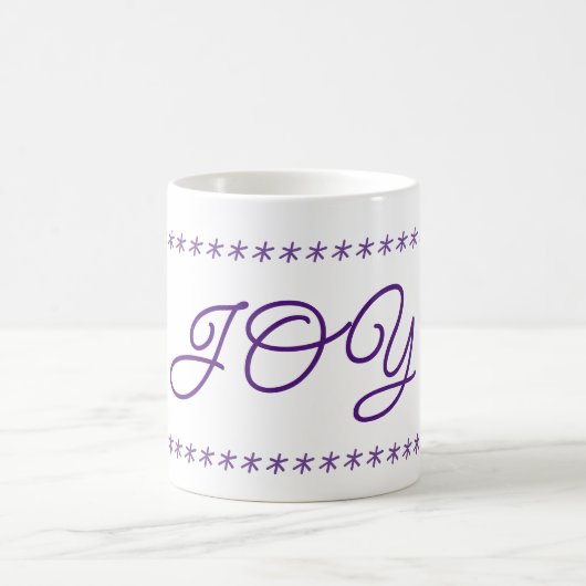 Mug Joie texte et flocons de neige étoiles (Centre)