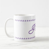 Mug Joie texte et flocons de neige étoiles (Gauche)