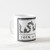 Mug Joignez ou mourez drapeau pour la guerre de (Devant gauche)