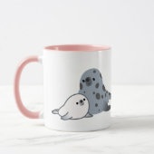 Mug Joint et chiot mignons de mère de bande dessinée (Gauche)
