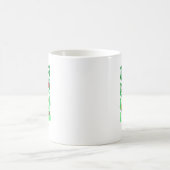 Mug Joli 100 jours d'école professeur vert visage sour (Centre)