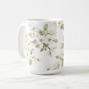 Mug Joli arbre à fleurs crème