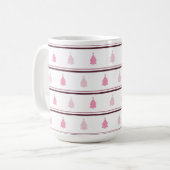 Mug Joli arbre de Noël rose Motif sans couture (Devant gauche)