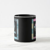 Mug Joli arbre en patchwork de formes abstraites noir (Centre)