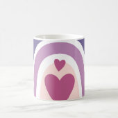 Mug Joli Arc En Ciel Et Coeurs Violet (Centre)