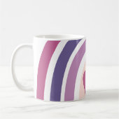 Mug Joli Arc En Ciel Et Coeurs Violet (Gauche)