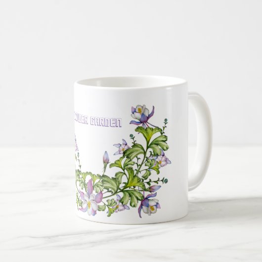 Mug Joli arrangement de fleur de colonne délicate (Devant droit)