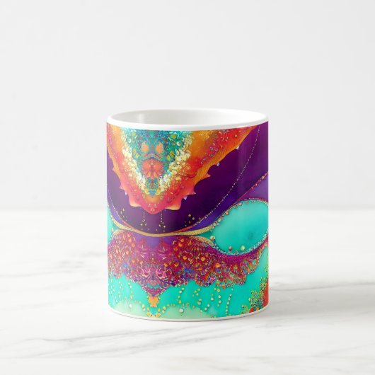 Mug Joli Art De La Plage Abstrait (Centre)