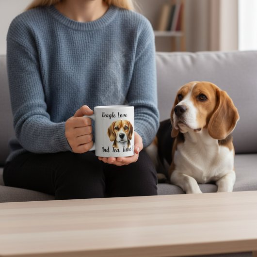 Mug Joli beagle brun