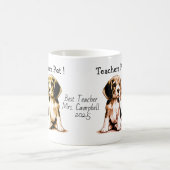 Mug Joli Beagle chouchou de l'enseignant personnaliser (Centre)