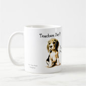 Mug Joli Beagle chouchou de l'enseignant personnaliser (Gauche)