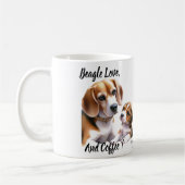 Mug Joli Beagle Noir et Brun Amour (Gauche)