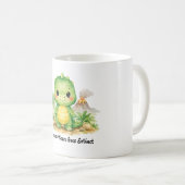 Mug Joli bébé dinosaure dans un paradis préhistorique (Devant droit)