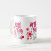 Mug Joli bébé licorne fille rouge (Devant gauche)