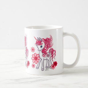 Mug Joli bébé licorne fille rouge