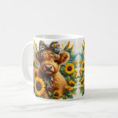 Mug Joli bébé vache Highland (Devant gauche)