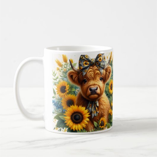 Mug Joli bébé vache Highland (Gauche)