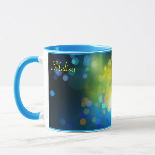 Mug Joli Bleu Est Mon Préféré Couleur Nom Cadeau Café (Gauche)